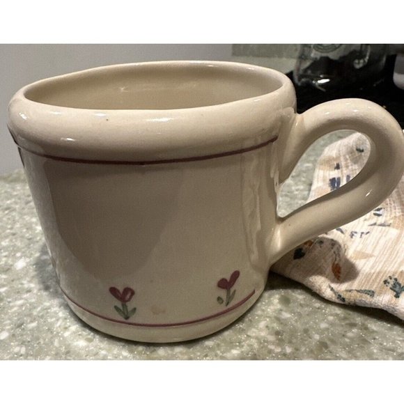 Hartstone Hand Painted Poseys Coffee Tea Mug Circa 1970’s Hot Cocoa - Picture 2 of 5